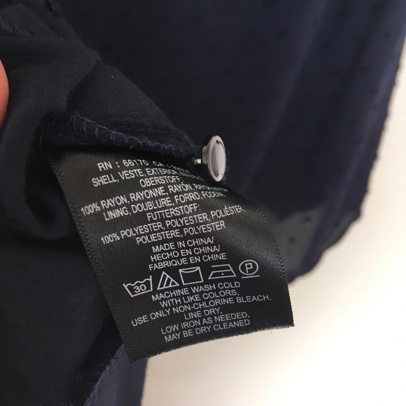 Maeve Anthropologie Blue Dot 3/4 Sleeve Top - Picture 6 of 6